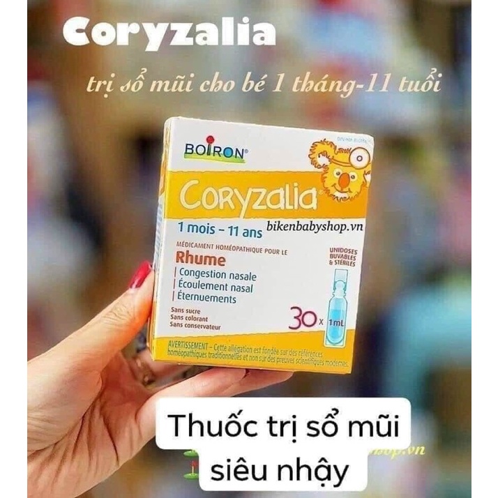 💧Muối uống vi lượng đồng căn Coryzalia Boiron Canada - 30 tép