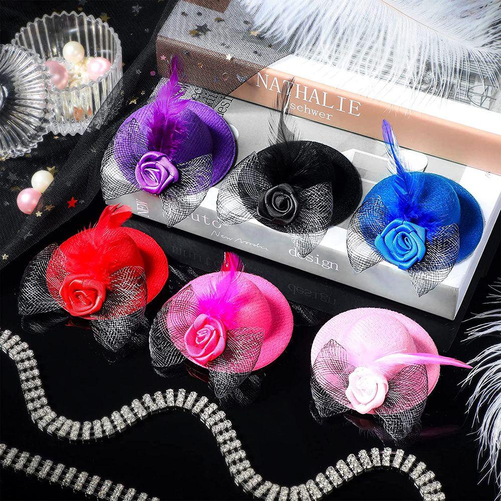 Mũ Đội Có Dây Co Giãn Đính Lông Vũ Có Thể Điều Chỉnh Dành Cho Gà/Chim/Gà Nhiều Màu Sắc