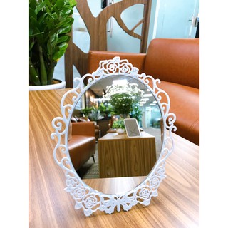 [ẢNH THẬT] Gương công chúa để bàn có chân gấp tiện lợi