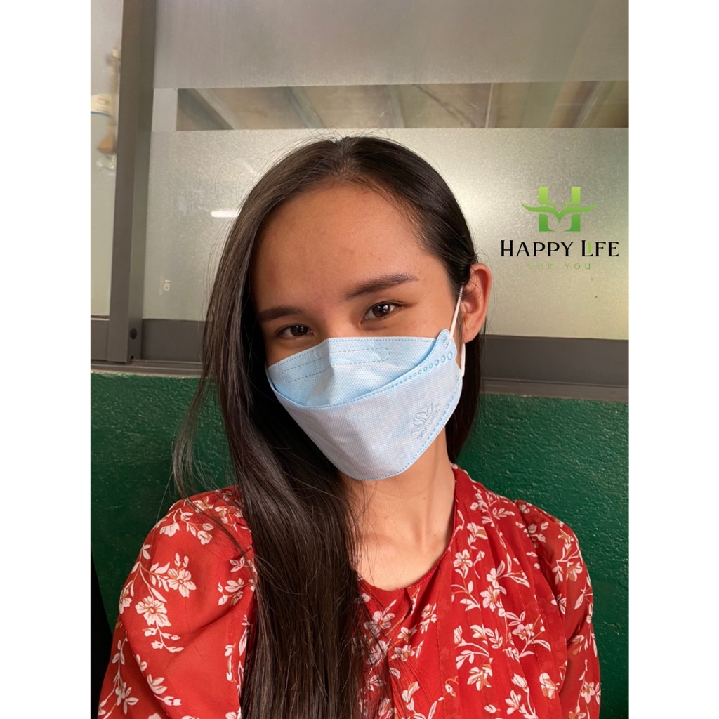 Khẩu trang KF94, khẩu trang y tế 4D Sen Việt Luxury Protect màu trắng, xanh, đen, hồng, xám (30 cái/hộp) - Happy Life 4U