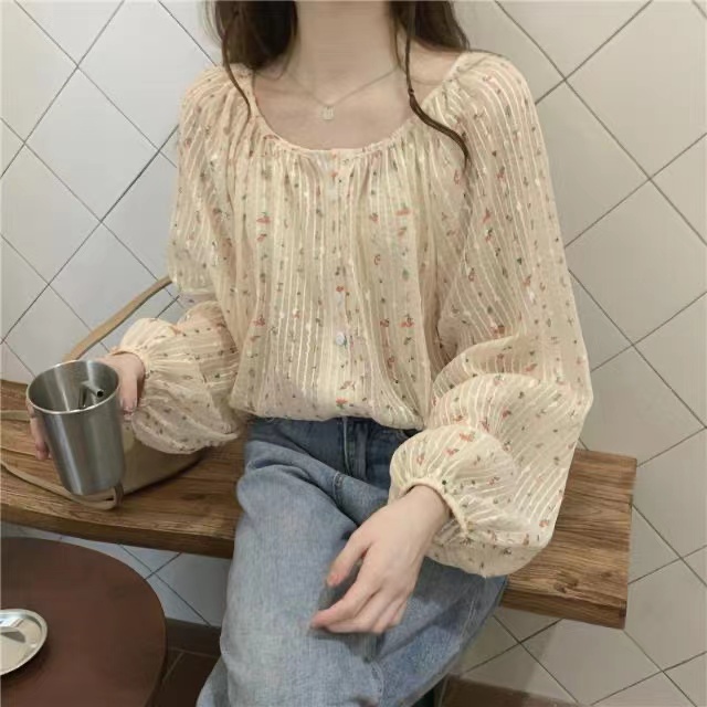 Hàng Mới Về Áo Sơ Mi Dài Tay Dáng Rộng Phong Cách Hàn Quốc Baju Wanita Lengan Panjang Hàng Mới Dành Cho Bạn Nữ