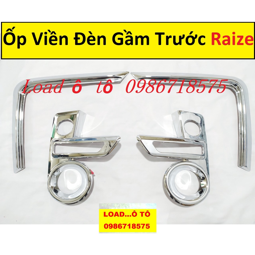 Ốp Viền Đèn Gầm Trước, Sau Xe Toyota Raize 2023-2021 Mạ Crom Sáng Bóng