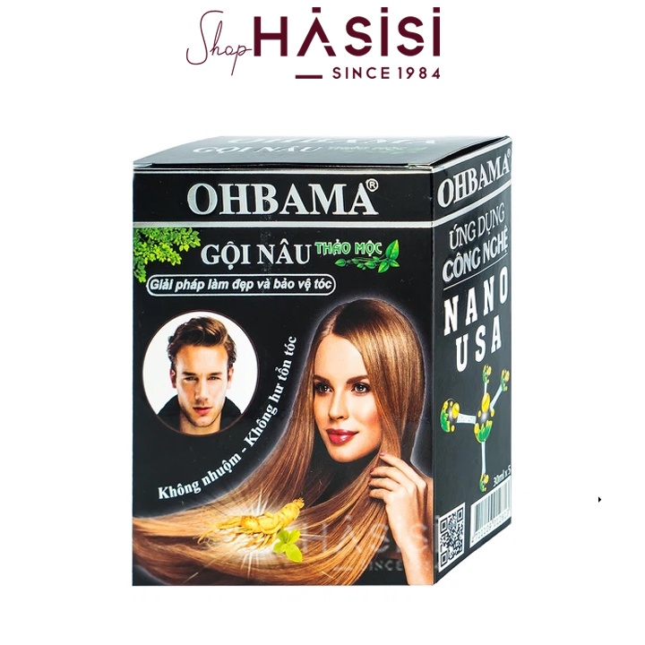 Gội Là Nâu OHBAMA - Brown Hair Instant Herbal Extracts 30ml (1 gói)