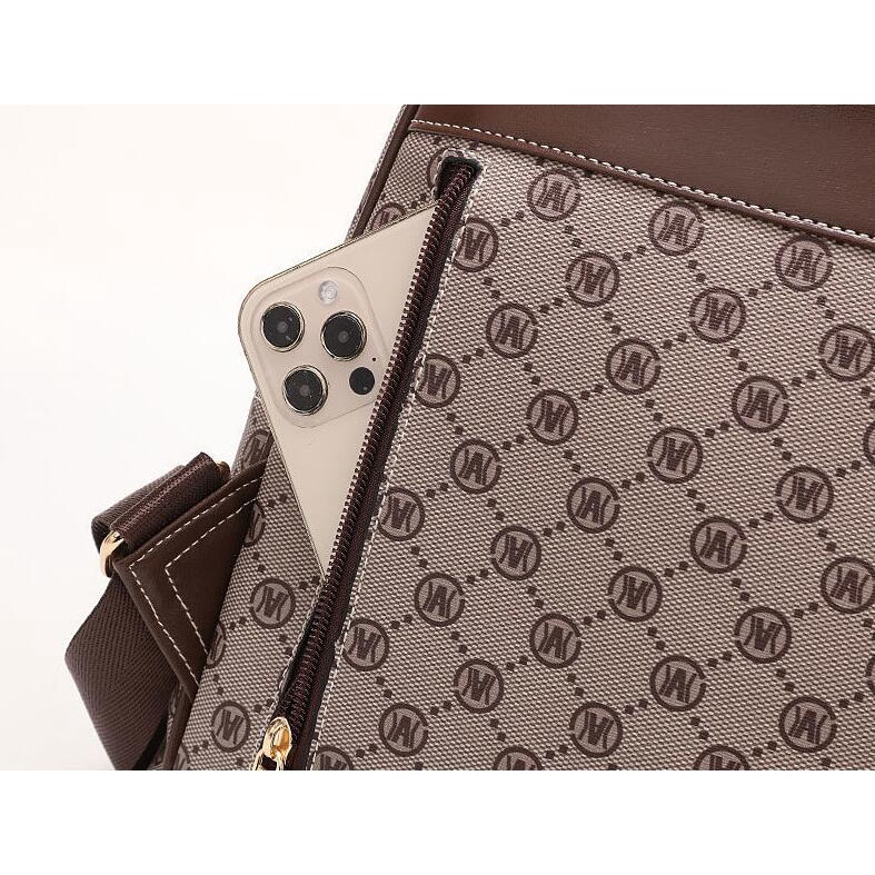 Balo CHUWANGLIN da PU in họa tiết chữ cái thời trang cho nữ