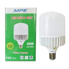 Bóng đèn trụ LED MPE 20w, 30w,40w, 50w - ánh sáng trắng, vàng - hàng chính hãng.