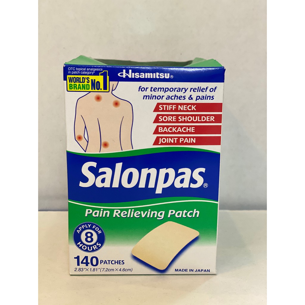 Miếng Dán Salonpas Của Mỹ - Bán lẻ 1 bịt 20 miếng