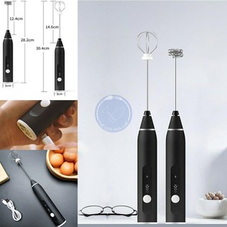 Cây Đánh Bọt Cà Phê Tự Động, Sạc USB/ Cây Đánh Bọt 2 Đầu
