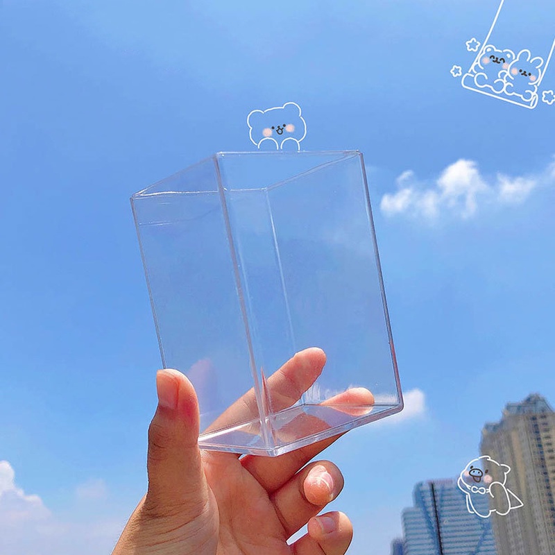Hộp Đựng Bút/Cọ Trang Điểm Bằng Acrylic Trong Suốt Sức Chứa Lớn Tiện Dụng Cho Nữ
