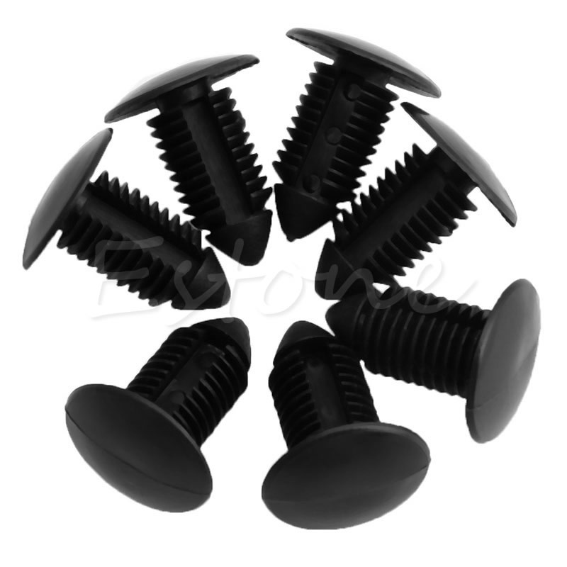 FENDER Set 20 Đinh Tán Nhựa Màu Đen 11mm Chuyên Dụng Cho Cản Trước Xe Hơi