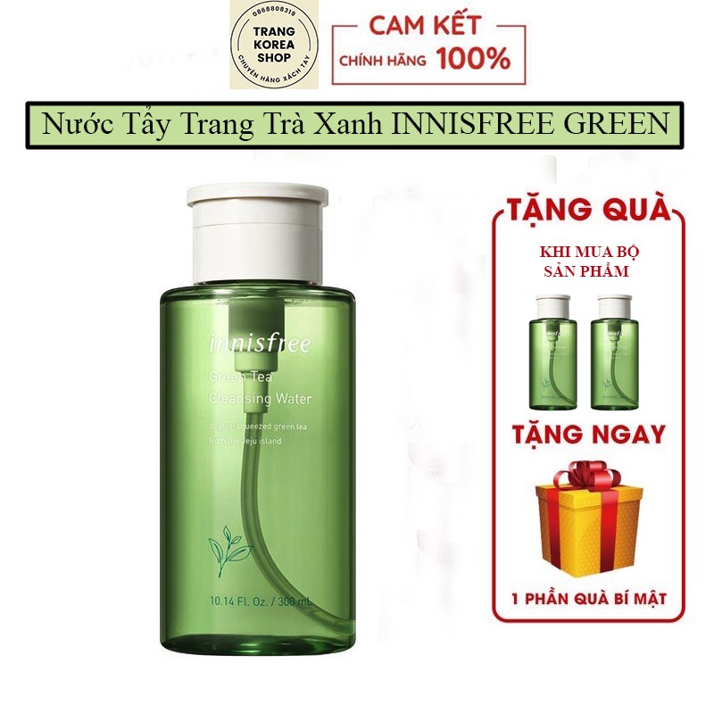 [ HÀNG CAO CÁP ] NƯỚC TẨY TRANG TRÀ XANH INNISFREE GREEN TEA CLEANSING WATER CHO DA DẦU, MỤN