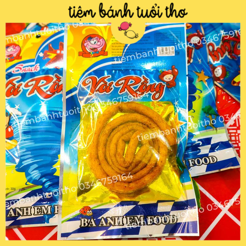 Snack Que Cay Ăn Vặt Bim Bim Vòi Rồng Dai Thơm Đủ Vị