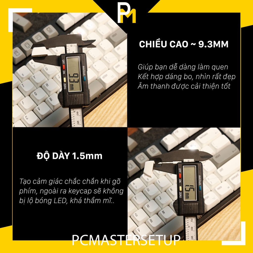 Keycap pbt Mac Retro nút cho bàn phím cơ fullbox của Pcmaster