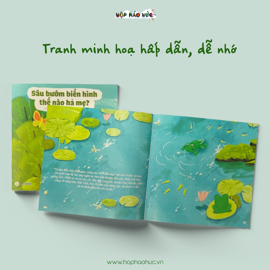 Sách Sâu Bướm Biến Hình Như Thế Nào? cho bé 3-6 tuổi - Cùng bé khám phá vòng đời kỳ diệu của sâu bướm