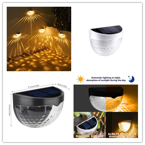 Set 2 Đèn LED Năng Lượng Mặt Trời Hình Bán Nguyệt Chống Thấm Nước Trang Trí Sân Vườn