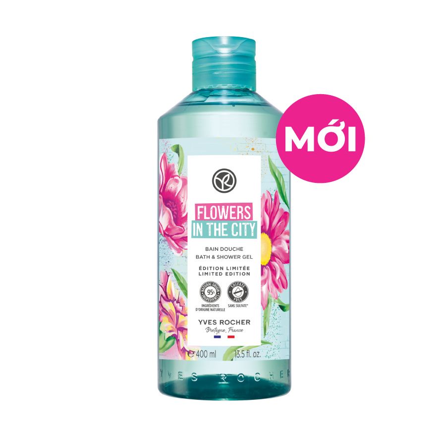 Yves Rocher_Gel tắm Yves Rocher FLOWERS IN THE CITY BATH & SHOWER GEL BOTTLE 400ML