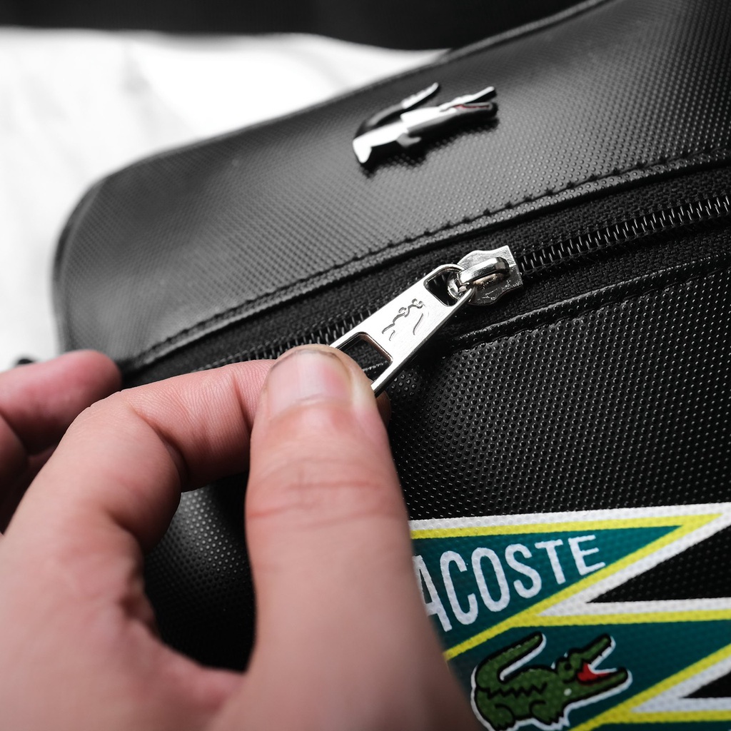 🐊TÚI ĐEO CHÉO NAM NỮ BAG SHOULDER LACOSTE1927 NEW2022 L03🐊 -vải 100% da