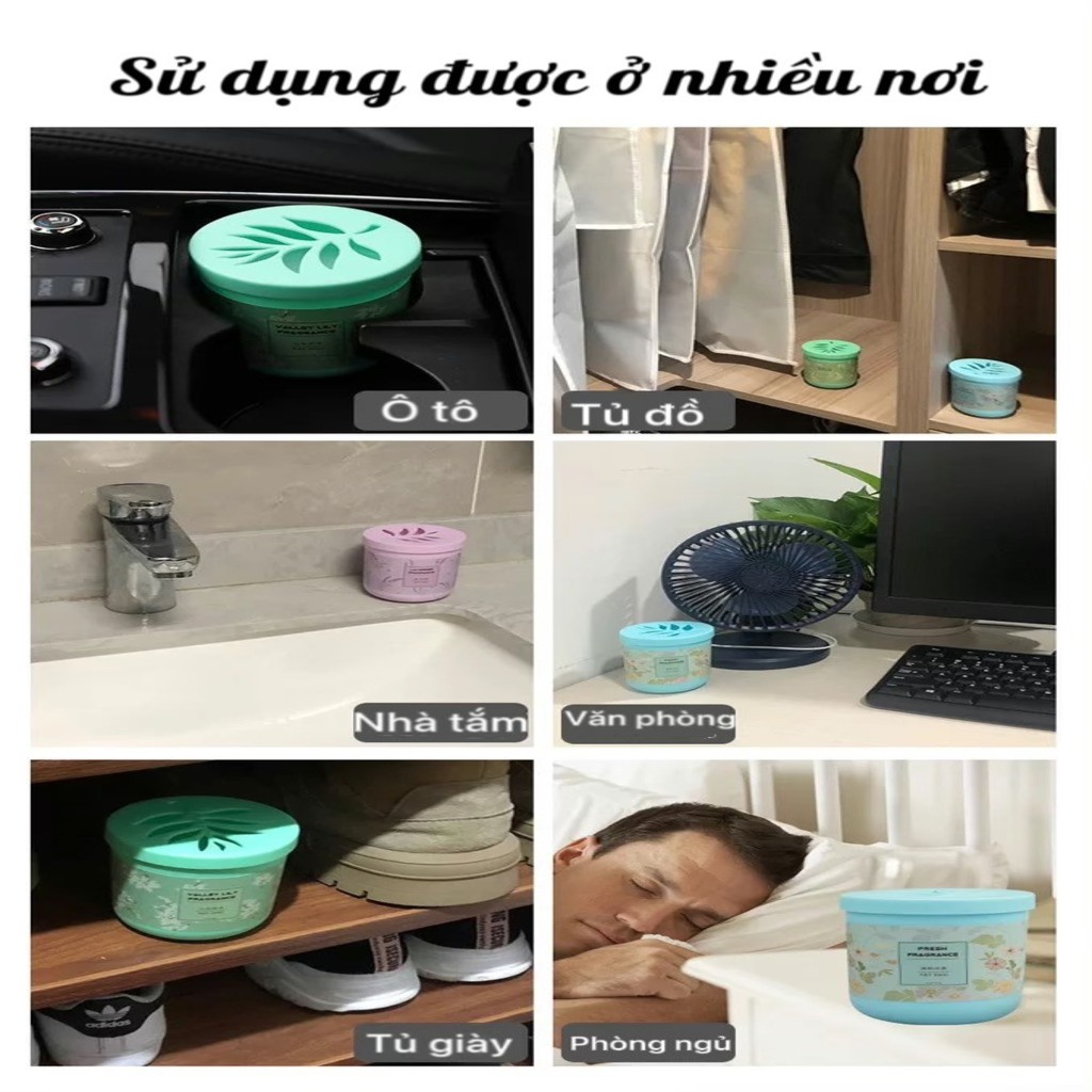 Sáp thơm phòng CozyBin khử mùi phòng ngủ nhà vệ sinh toilet ô tô với 4 mùi hương tự nhiên 190g