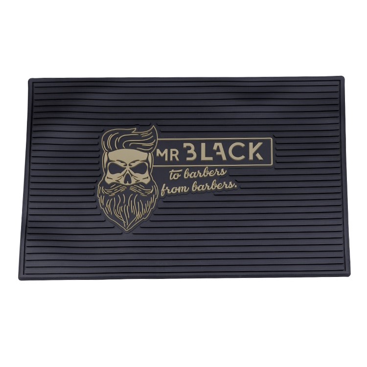 Thảm lót cao su tông đơ đồ nghề tóc barber mr black