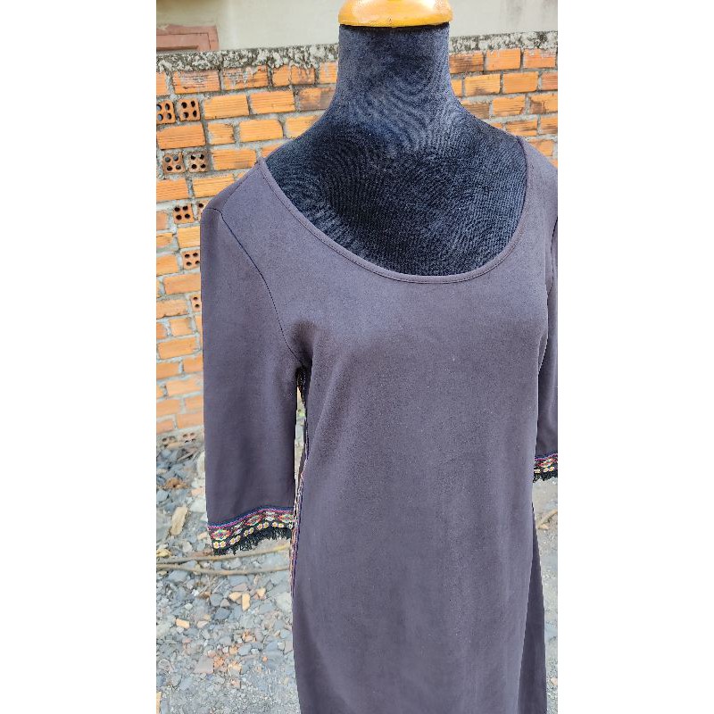 Đầm vải da lộn size L