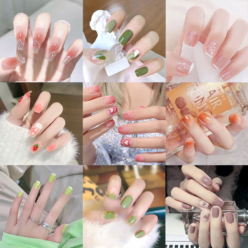 Bộ Móng Tay Giả Dài Và Ngắn Nhiều Kiểu Dáng Phổ Biến