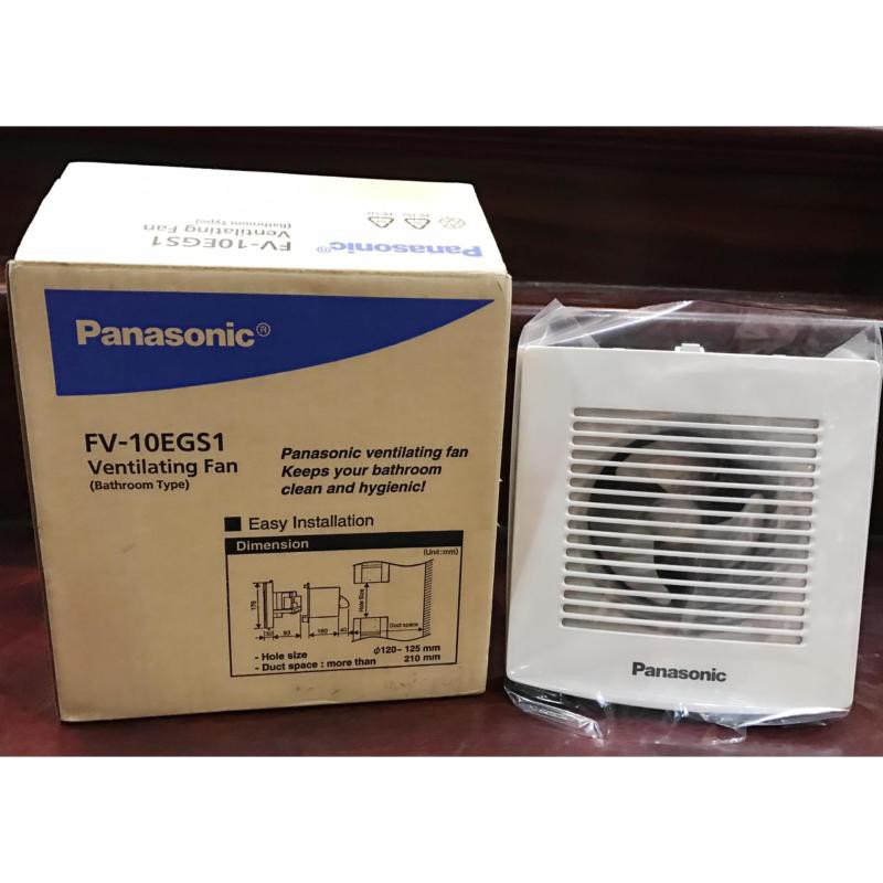 Quạt hút gắn tường âm tường Panasonic sử dụng cho nhà tắm FV-10EGS1 (có màn che - ống thông nghiêng)