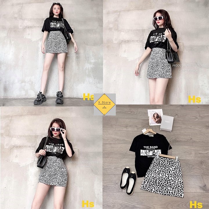 Set Áo Thun + Chân Váy The Band Unisex X.store Có Ảnh Thật + Đánh Giá