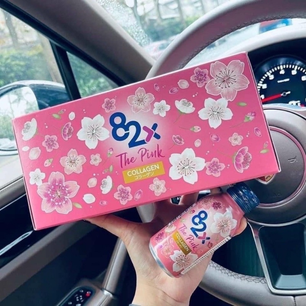 Nước uống làm đẹp da 82X The Pink Collagen Nhật Bản (Hộp 10 chai 100ml) Kimochi Store