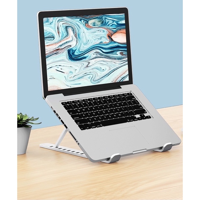 Giá đỡ laptop, ipad, macbook tản nhiệt cao cấp, kệ để máy tính, laptop có túi đựng, gấp gọn tiện lợi sử dụng