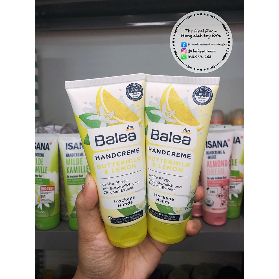 Kem Tay Balea 🍓FREESHIP🍓Balea Handcreme Buttermilk & Lemon Cho Da Khô 100ml [Hàng nội địa Đức]