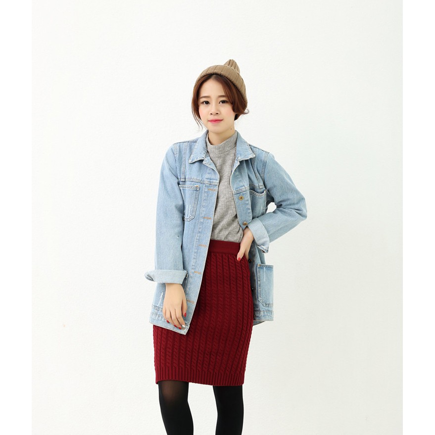 Chân Váy Len Vân 🍓FREESHIP🍓Dáng Siêu Xinh Kèm Ảnh Thật