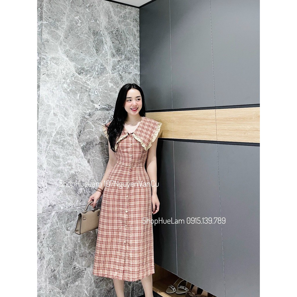 Đầm nữ đẹp, đầm xòe nữ, đầm dáng dài phối cổ phong cách trẻ trung cho phái nữ, hàng thiết kế đẹp đủ size, chất vải đẹp