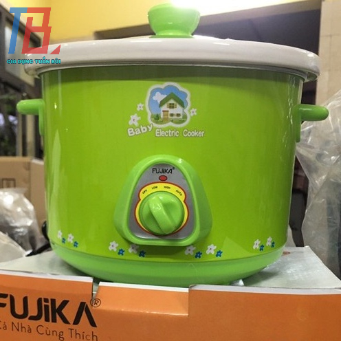 Nồi nấu cháo cho bé, nồi kho cá FUJIKA FJ-KC1.5L - FJ-KC2.5L, nồi hầm cháo chậm - Chính hãng BH 12 tháng