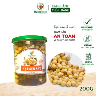 Hạt sen sấy giòn HAPUFOOD 200gram ăn liền, hạt dinh dưỡng- Đồ ăn vặt cho mẹ và bé