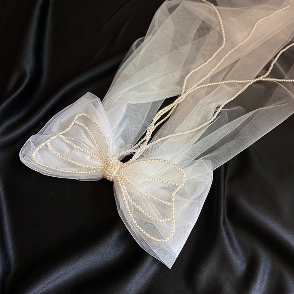 Trâm Cài Tóc Hình Nơ Đính Ngọc Trai Nhân Tạo Thời Trang