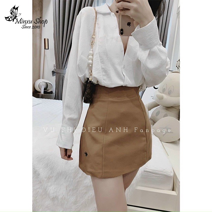 Quần sooc nữ giả chân váy - quần short nữ thời trang khóa lưng vải tuyết mưa cao cấp họa tiết con ong đủ size mã QO