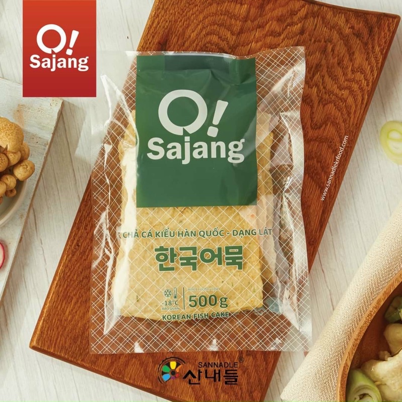 Chả cá lát/ dẹt O!Sajang Hàn Quốc 500g