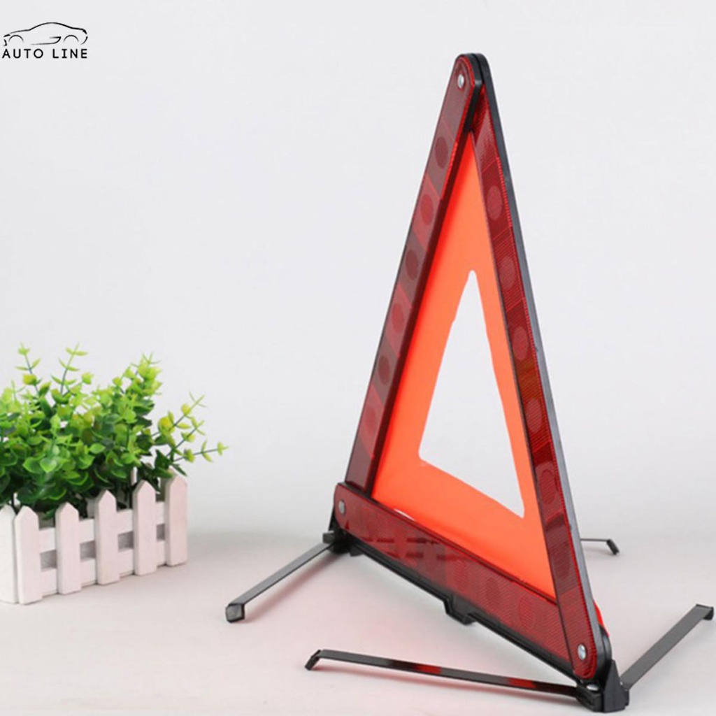 Biển Cảnh Báo Khẩn Cấp Hình Tam Giác Phản Quang Màu Đỏ Có Thể Gập Lại Ổn Định Cho Xe Hơi Shopcyc459