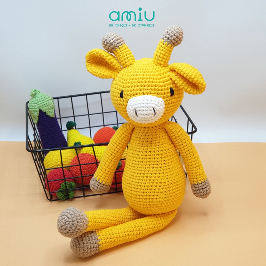 Gấu bông Amigurumi cao cấp Amiu Việt Nam - Hươu Sunny, đồ chơi thú nhồi bông cho bé - SP000284