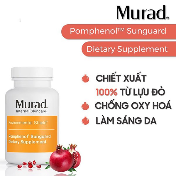 Viên Uống Chống Nắng Nội Sinh Murad Pomphenol Sunguard Dietary Supplement Murad | Thế Giới Skin Care