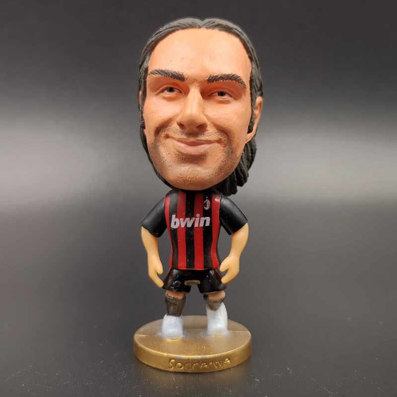 Serie A. Mô Hình Cầu Thủ Bóng Đá Milan Kaka Maldini Inzaghi Ronaldinho Roberto Baggio