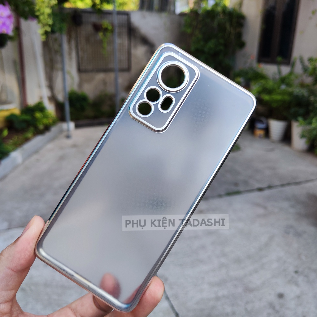 Ôp lưng nhám mờ Xiaomi 12/ 12X, Xiaomi 12 Pro Viền Màu Dẻo Không Bám Vân Tay, Bảo Vệ Camera