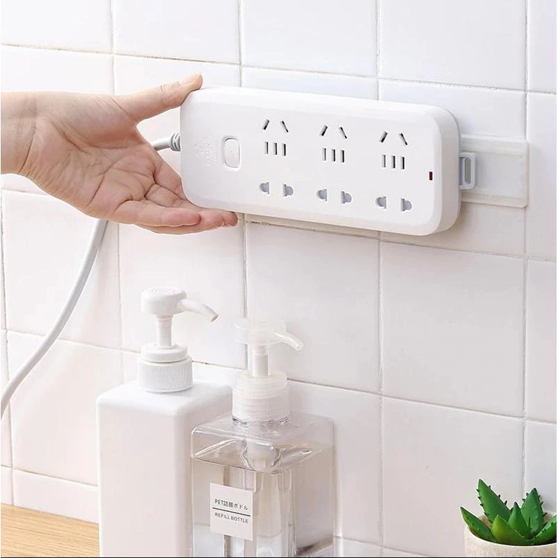 Giá Đỡ Ổ Cắm Điện, Móc Dán Tường Đa Năng Trong Nhà, Treo Cục Phát Wifi