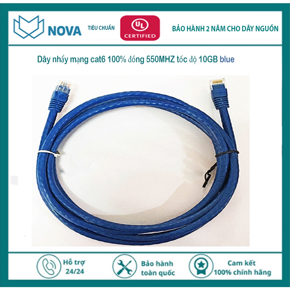 Dây mạng cat6 550mhz tốc độ 10GB màu xanh