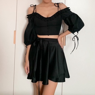 Lady Croptop - áo 2 dây bèo vai dáng ngắn - ẢNH SHOP TỰ CHỤP