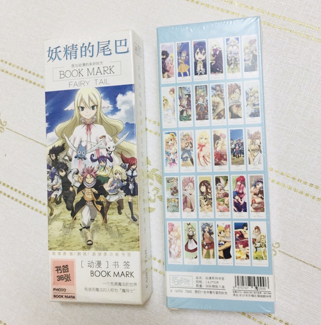 Bookmark anime fairytall 36 tấm khác nhau, đánh dấu trang anime fairytail