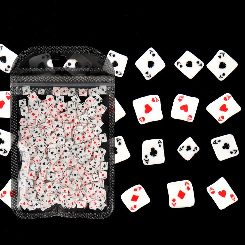 Túi 10g Charm Bài Tây Bằng Gốm Mềm | Xì Cơ Rô Chuồn Bích | Trang Trí Móng