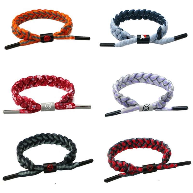 Vòng Tay Chuỗi Hạt Kim Loại Phối Mặt Hình Itachi Kakashi Sasuke Trong Naruto
