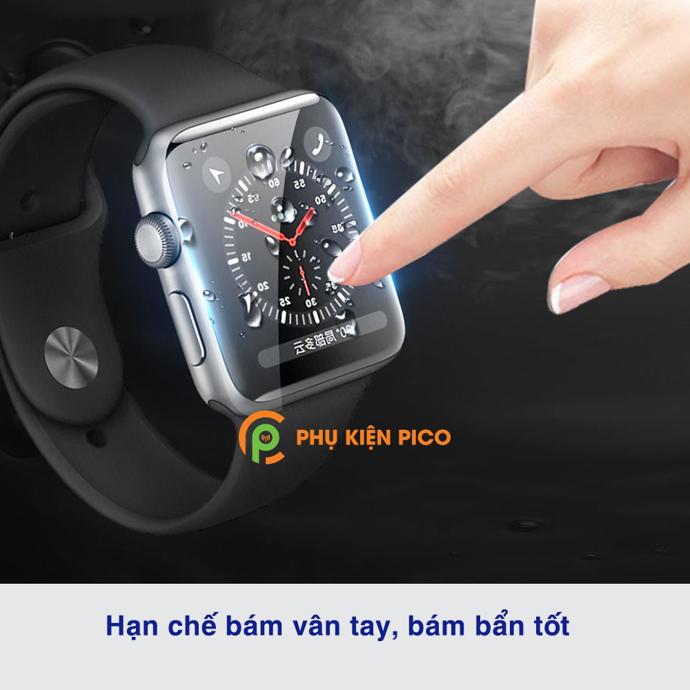 Dán màn hình Apple Watch Series 1/2/3/4/5 38mm 42mm 40mm 44mm full màn hình PPF dẻo trong suốt - bộ 3 miếng