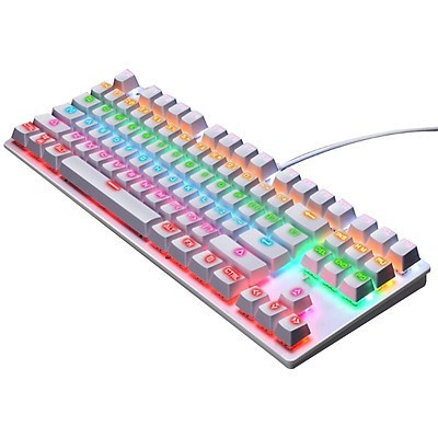 Bàn phím cơ Gaming Leaven K550 Blue Switch TKL 87 phím, LED RGB, chống nước, Bảo hành 1 năm