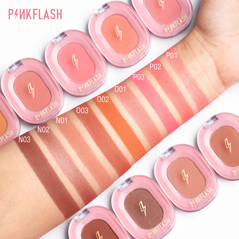 Phấn má hồng PinkFlash trang điểm tự nhiên 9 màu tùy chọn